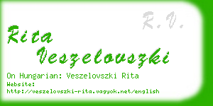 rita veszelovszki business card